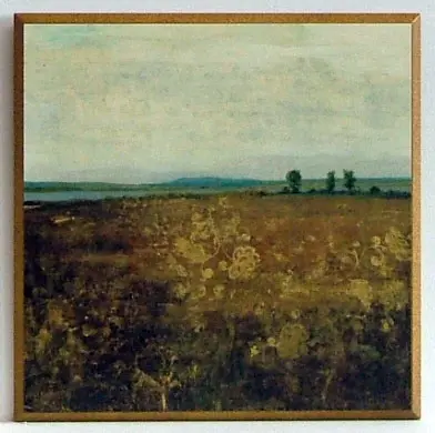 Obraz Łąki nad rzeką 31x31 cm