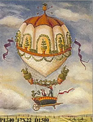 Obraz Latający balon 17x22 cm