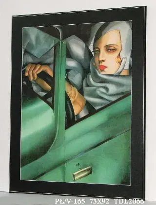 Obraz Łempicka, Autoportret w Bugatti 73x92 cm