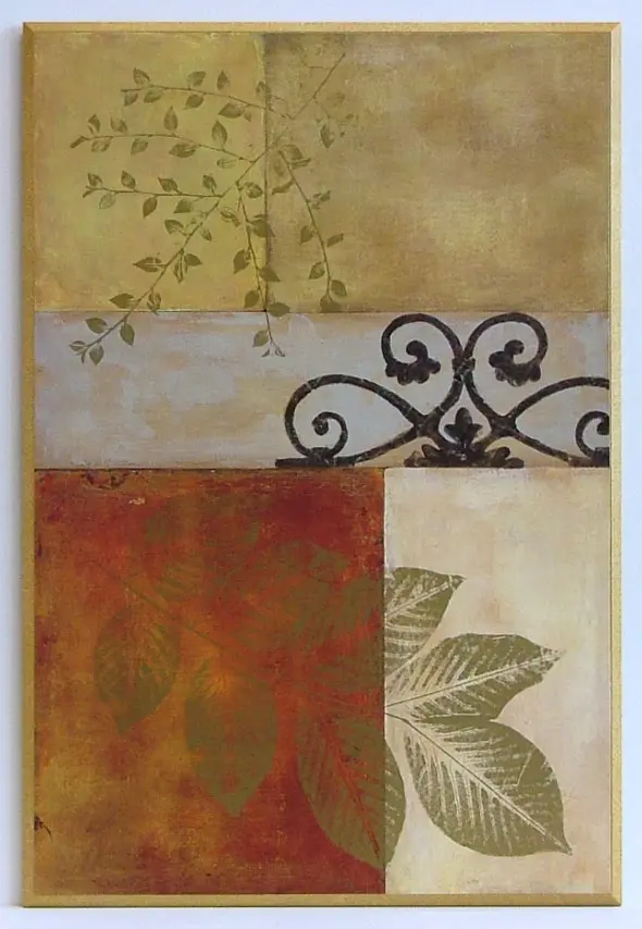 Obraz Listki z ornamentem, abstrakcja 41x61 cm