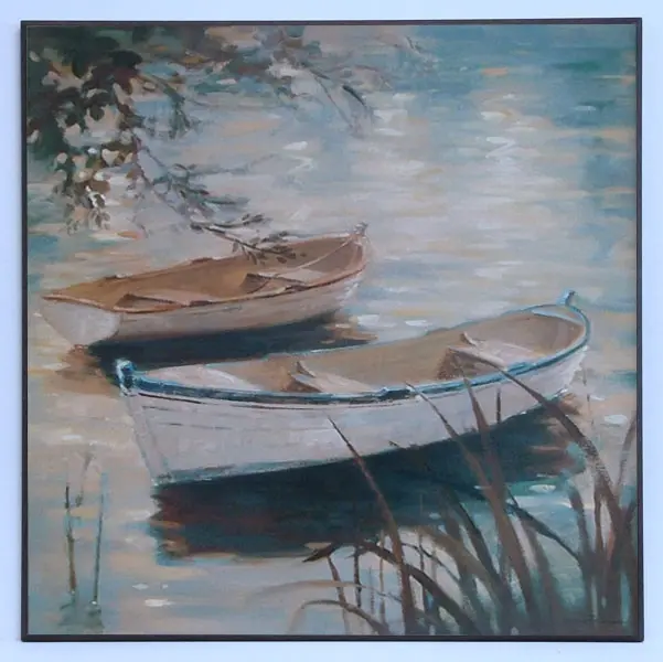Obraz Łódki na jeziorze 71x71 cm
