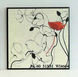 Obraz Maki, białe i czerwony 31x31 cm