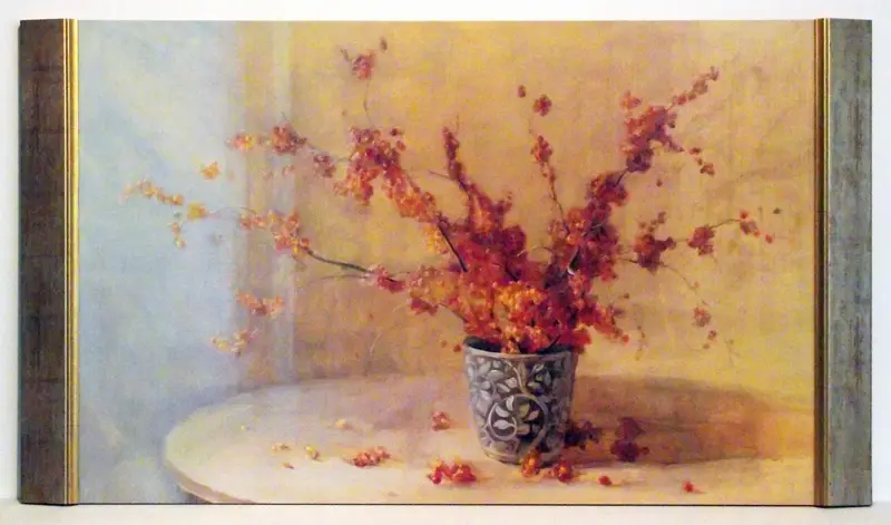 Obraz Martwa natura z czerwonymi owocami krzewu 91x60 cm