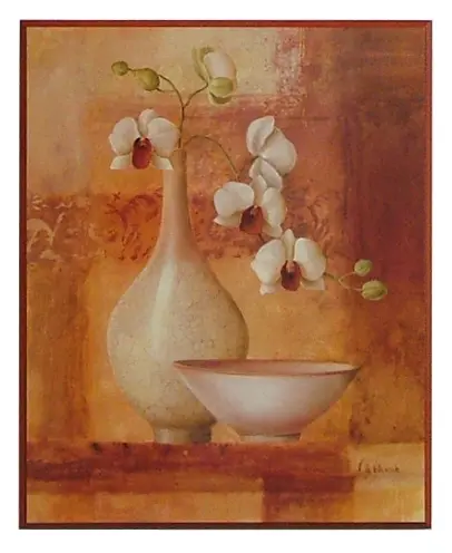 Obraz Martwa natura ze storczykiem na płycie 41x51 cm