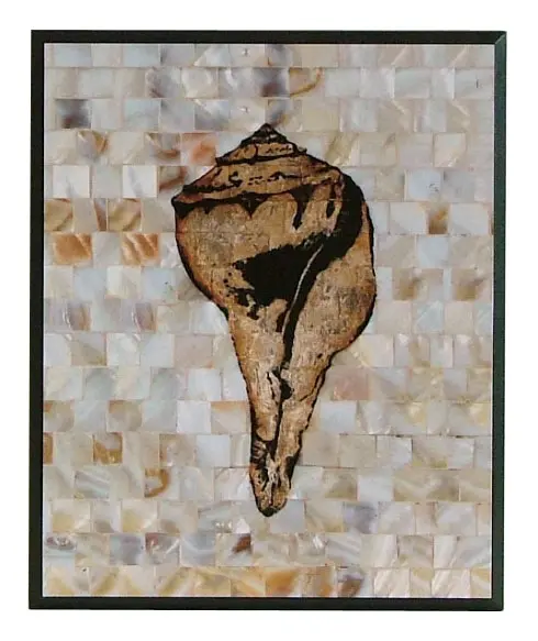 Obraz Masa perłowa. Muszla na płycie 25x31 cm