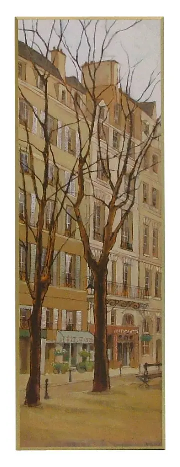 Obraz Miejska aleja z drzewami 32x96 cm