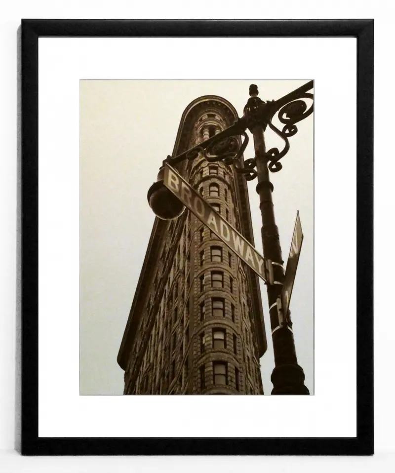 Obraz Miejski widok na uliczny drogowskaz, Broadway w ramie 40x50 cm
