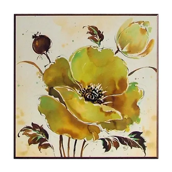 Obraz Miodowe kwiaty maków na płycie 51x51 cm