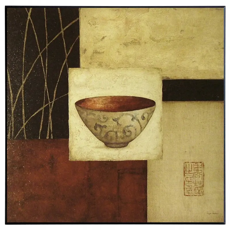 Obraz Miseczka na orientalnym tle na płycie 61x61 cm