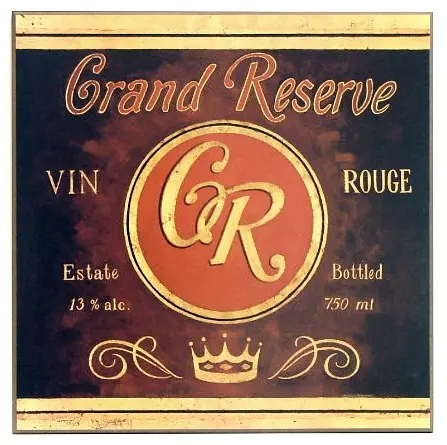 Obraz Monte Royale, etykieta wina 71x71 cm