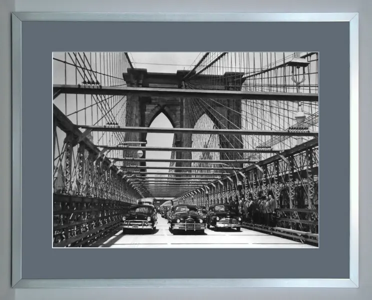 Obraz Most Brookliński, N.Y., fotografia z lat 50-tych 98x78 cm