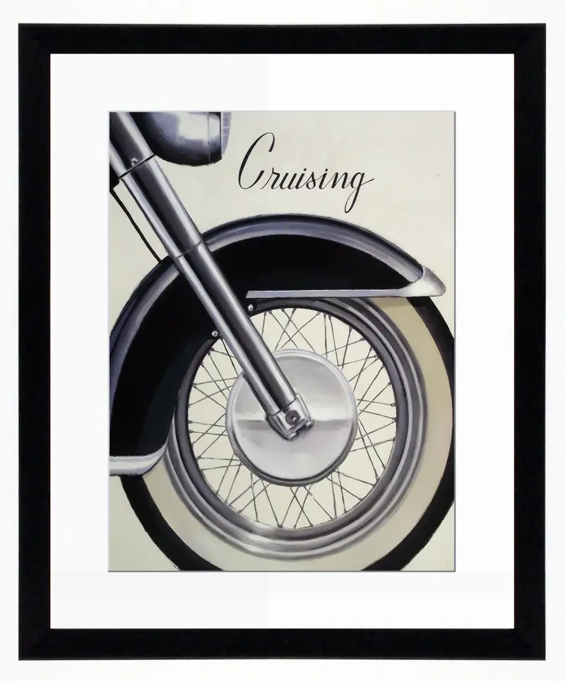 Obraz Motocykl, koło w ramie 40x50 cm
