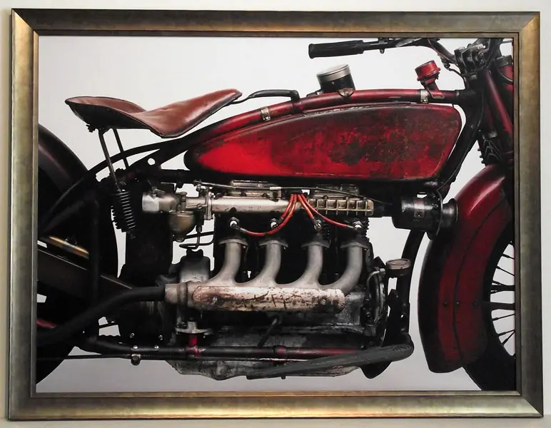 Obraz Motocykle Vintage, 4-cylindrowy Indian Ace, 1929 r., kolor 80x60 cm