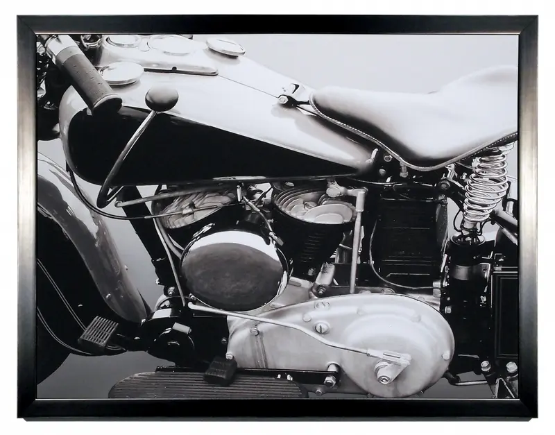 Obraz Motocykle Vintage, American V motorbike, B&W 80x60 cm