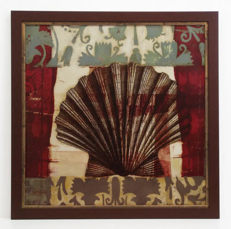 Obraz Muszla w ornamentach w ramie 50x50 cm