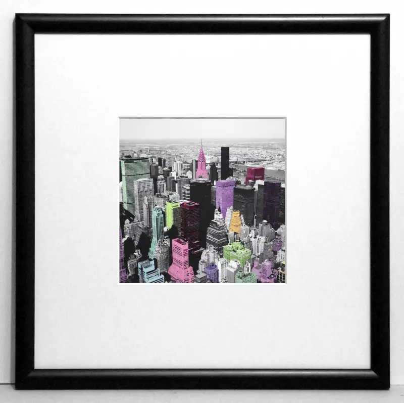 Obraz N.Y. kolorowy Manhattan 30x30 cm
