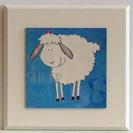 Obraz Na farmie, owca 26x26 cm