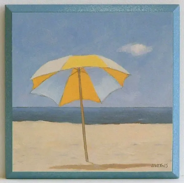Obraz Nadmorska seria - słoneczny parasol 19x19 cm