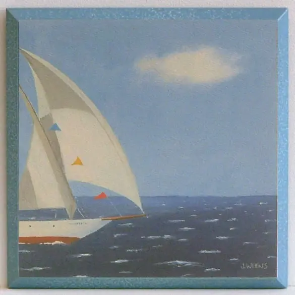 Obraz Nadmorska seria - żaglówka 19x19 cm