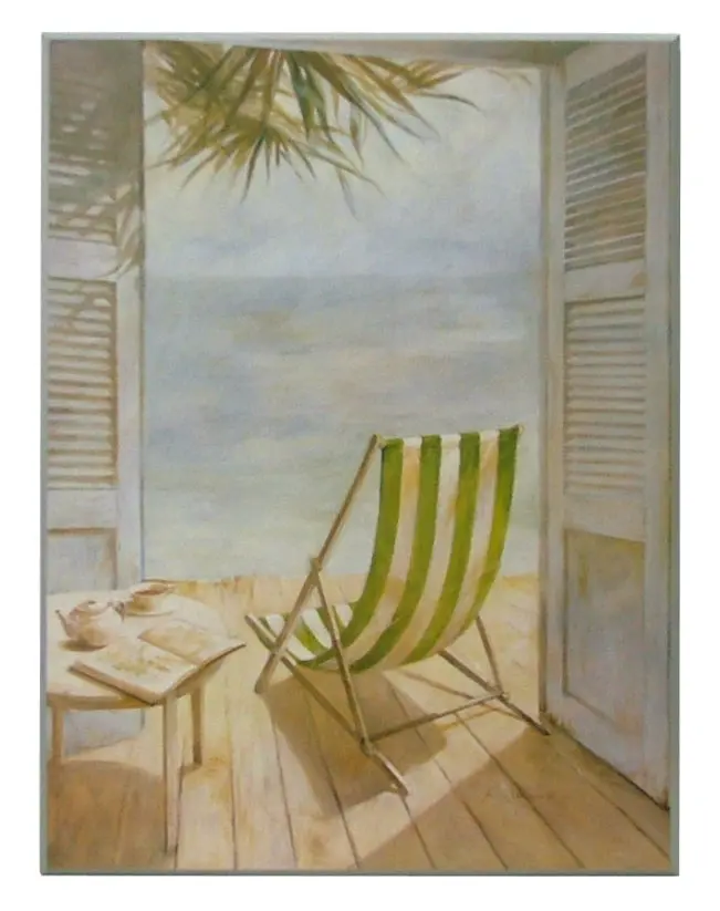 Obraz Nadmorski taras na płycie 61x81 cm