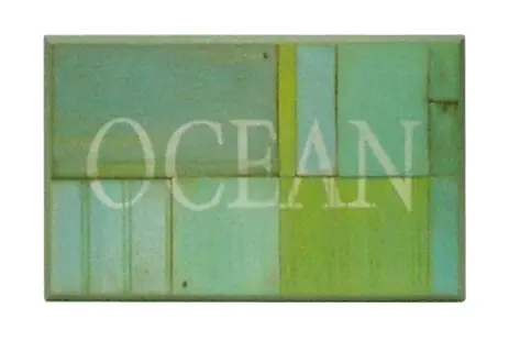 Obraz Nadmorskie szyldy 'OCEAN' na płycie 40x25 cm