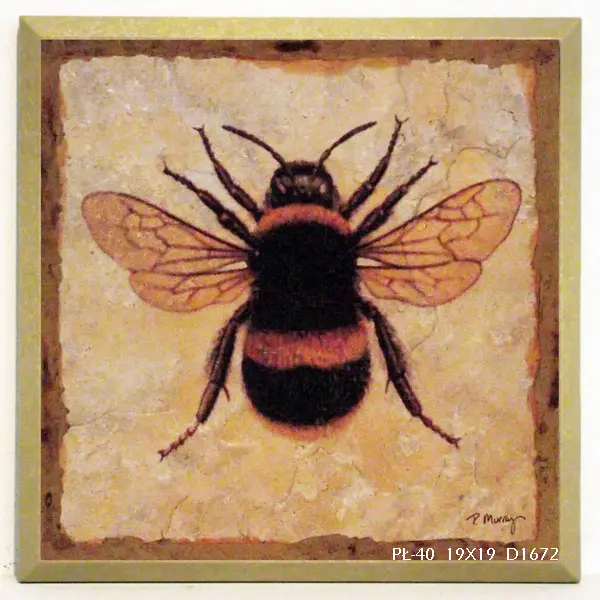 Obraz Natura w stylu vintage, Bąk na płycie 19x19 cm