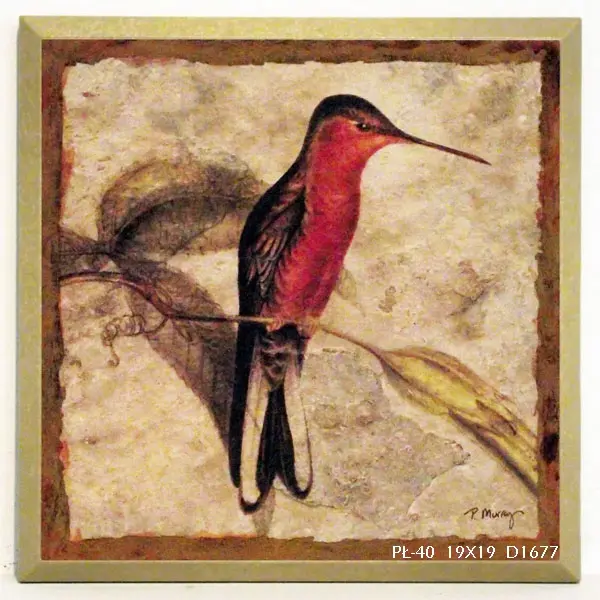 Obraz Natura w stylu vintage, Koliber, ptak na płycie 19x19 cm