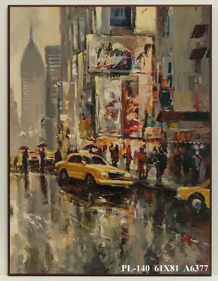 Obraz Nowojorska scenka pędzlem 61x81 cm