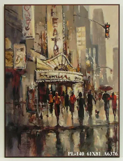 Obraz Nowojorska scenka pędzlem 61x81 cm
