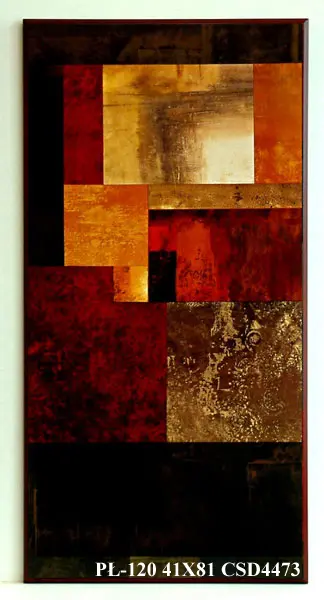 Obraz Ognista abstrakcja ze złotem 41x81 cm