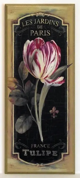 Obraz Ogród paryski, tulipan na płycie 21x52 cm