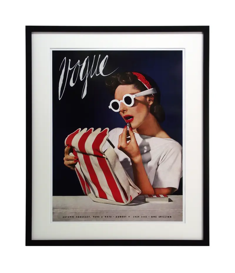 Obraz Okładka VOGUE, sierpień 1939 w ramie 60x73,5 cm