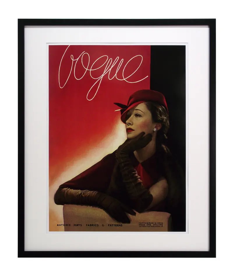 Obraz Okładka VOGUE, wrzesień 1933 w ramie 60x73,5 cm