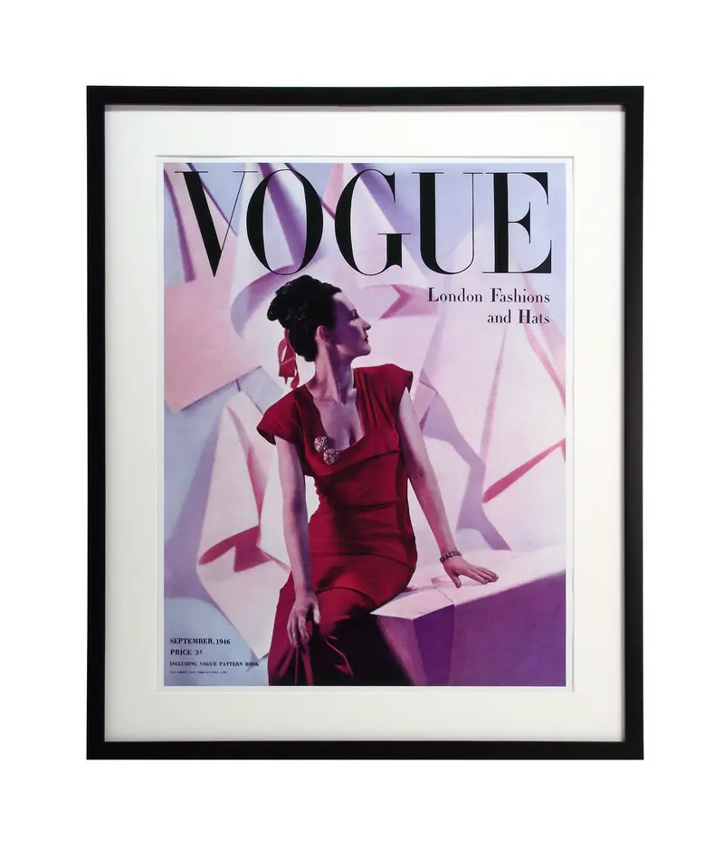 Obraz Okładka VOGUE, wrzesień 1946 w ramie 60x73,5 cm