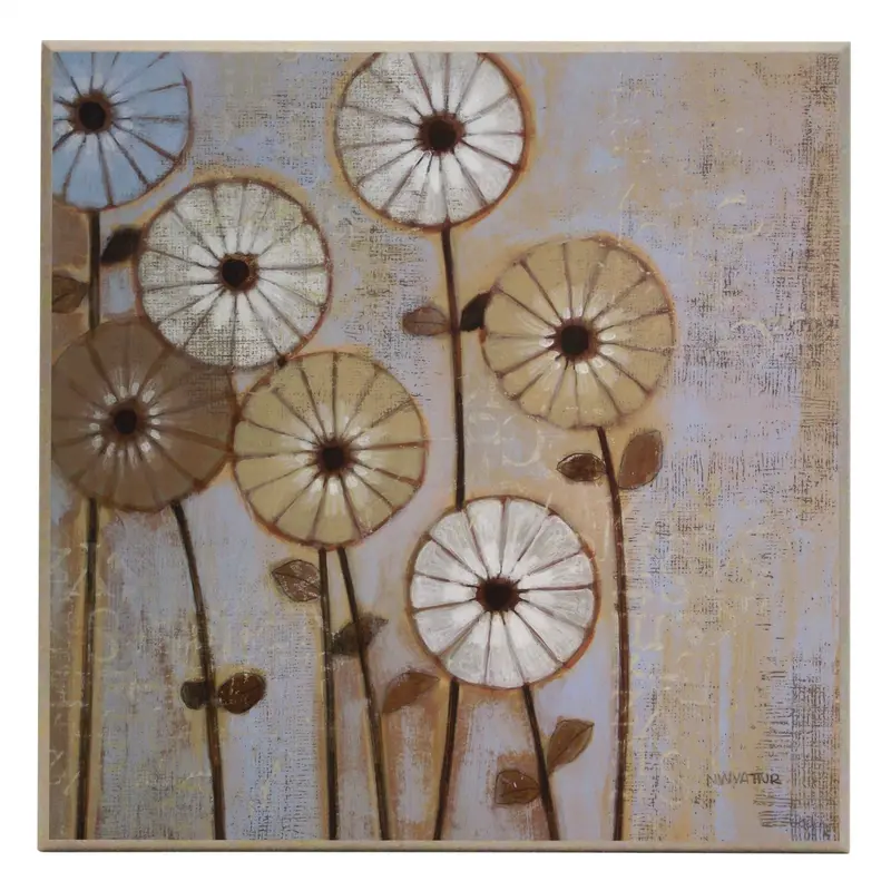 Obraz Okrągłe kwiatki 51x51 cm