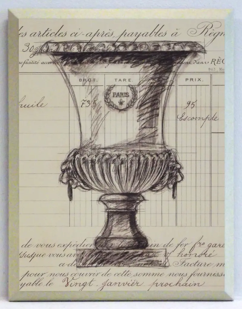 Obraz Ołówkowy szkic wazy 17x22 cm