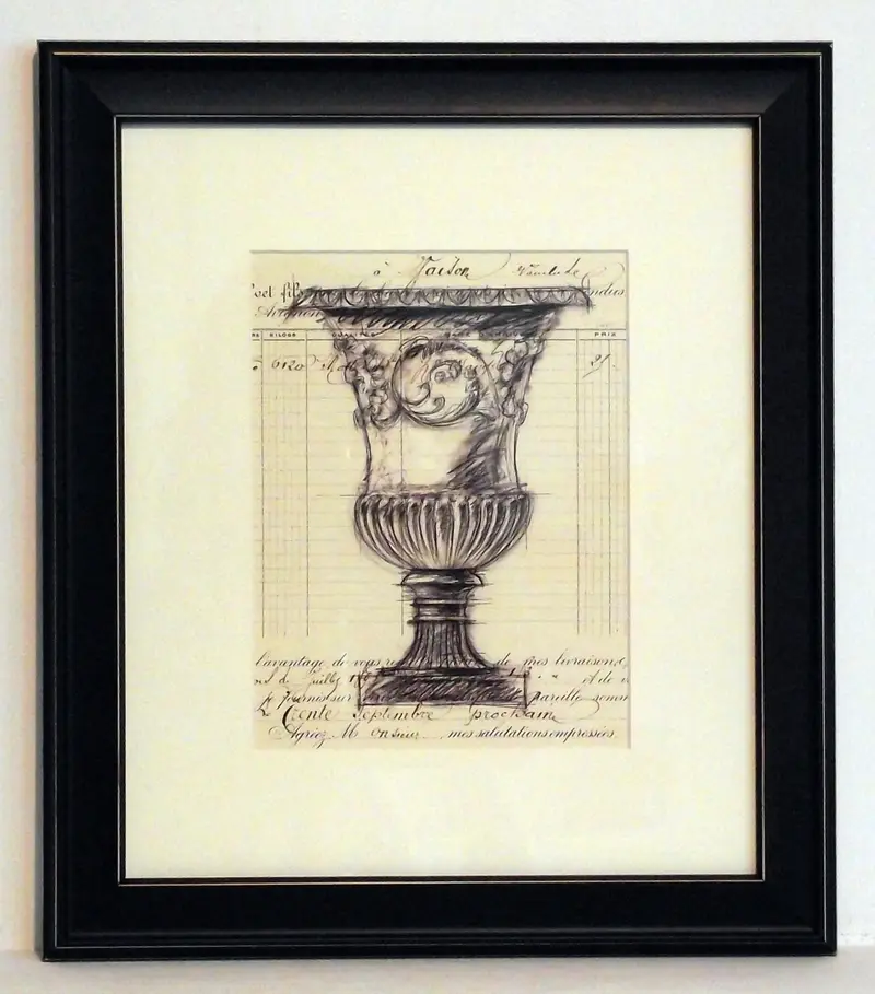 Obraz Ołówkowy szkic wazy 28x32 cm