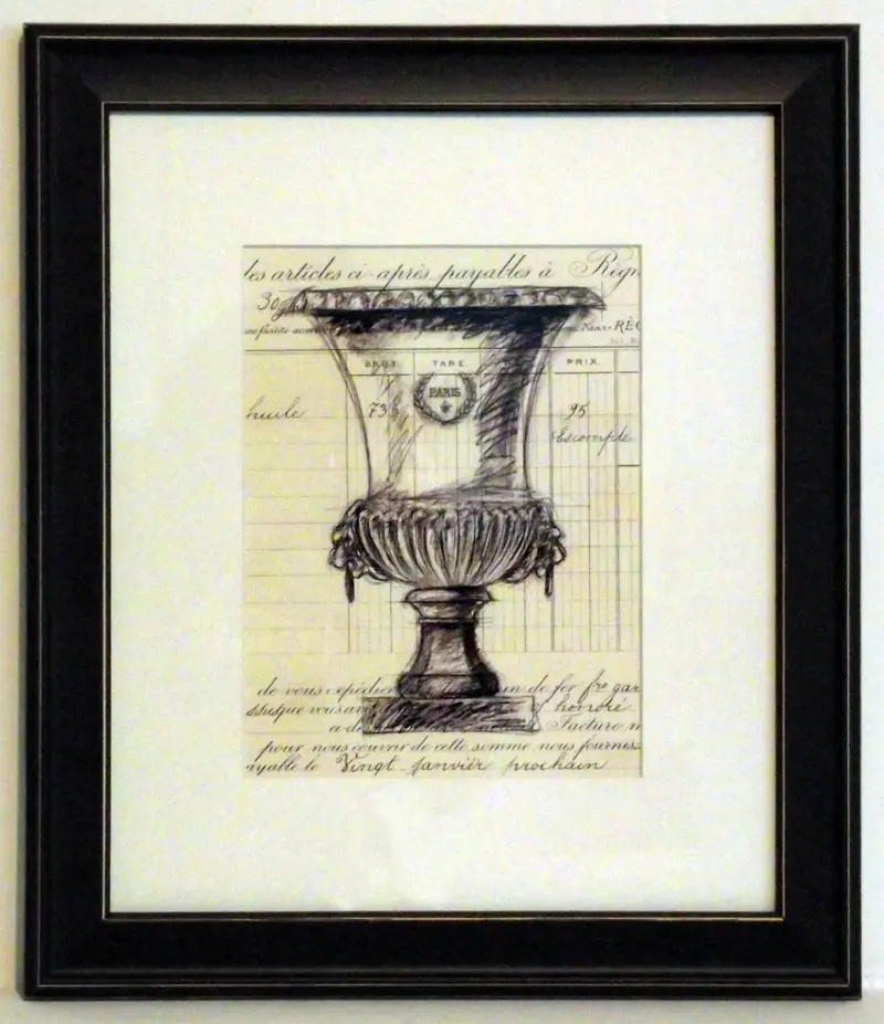 Obraz Ołówkowy szkic wazy 28x32 cm