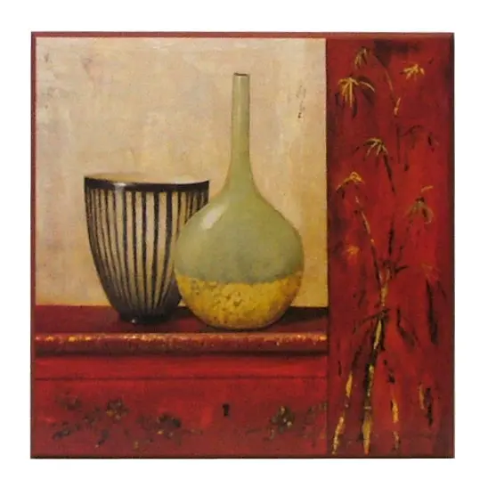 Obraz Orientalna kompozycja z naczyniami na płycie 51x51 cm