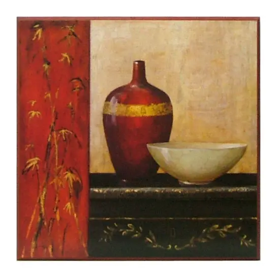 Obraz Orientalna kompozycja z naczyniami na płycie 51x51 cm
