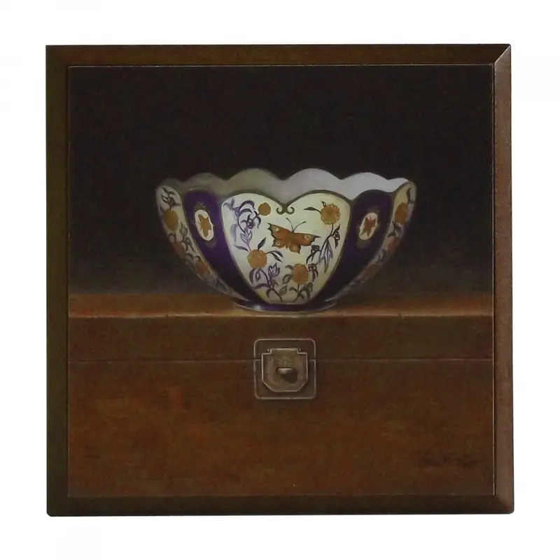 Obraz Orientalna miseczka 2 na płycie 19x19 cm