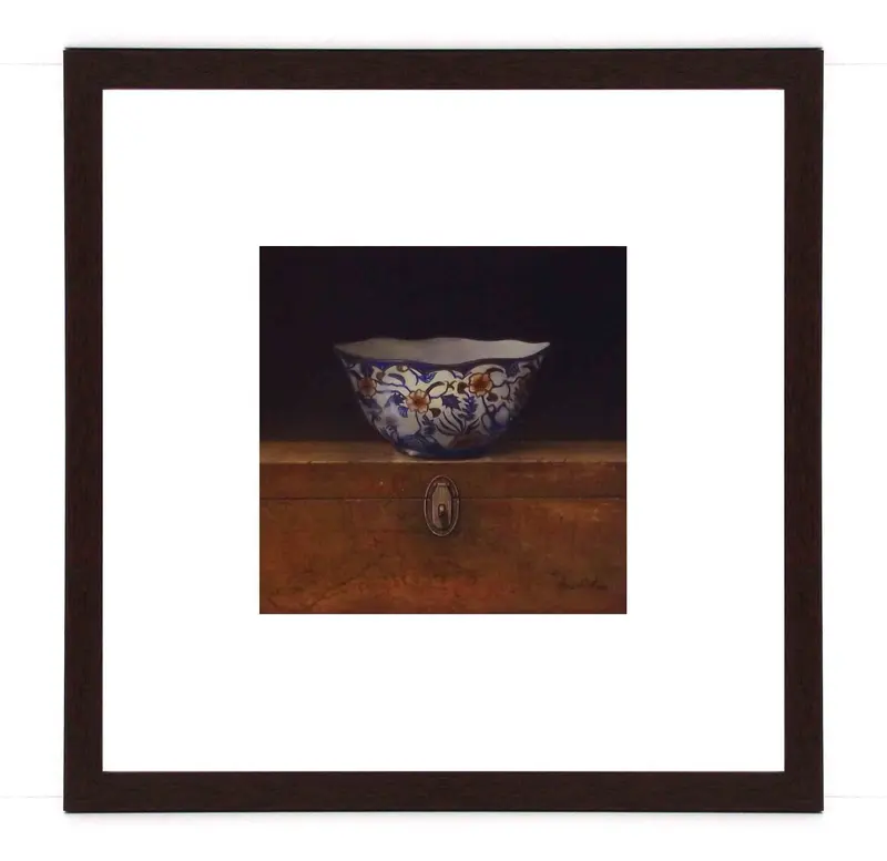 Obraz Orientalna miseczka 3 w ramie z passe-partout 30x30 cm