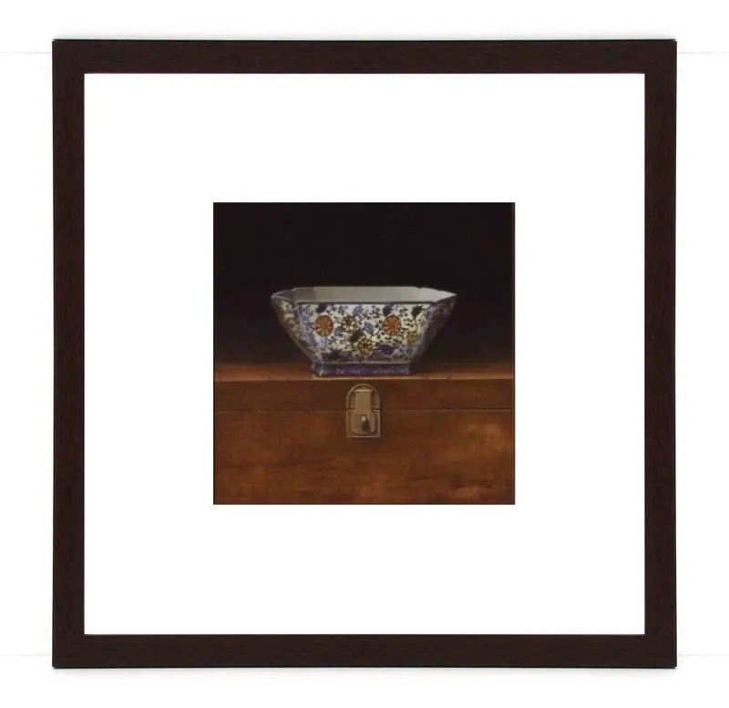 Obraz Orientalna miseczka 4 w ramie z passe-partout 30x30 cm
