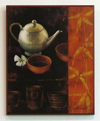 Obraz Orientalne czajniczki na płycie 41x51 cm