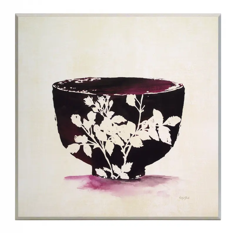 Obraz Orientalne kwiaty, miseczka 51x51 cm