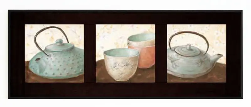 Obraz Orientalne naczynia, tryptyk na płycie 81x31 cm