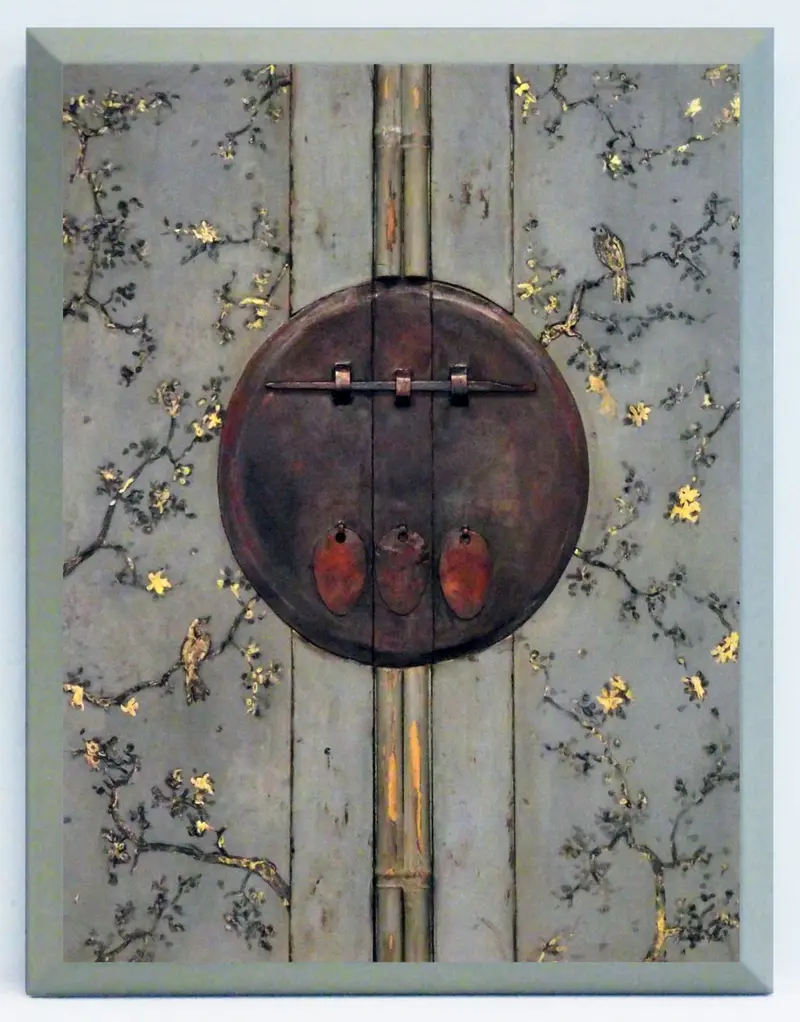 Obraz Orientalne okucie mebla na płycie 17x22 cm