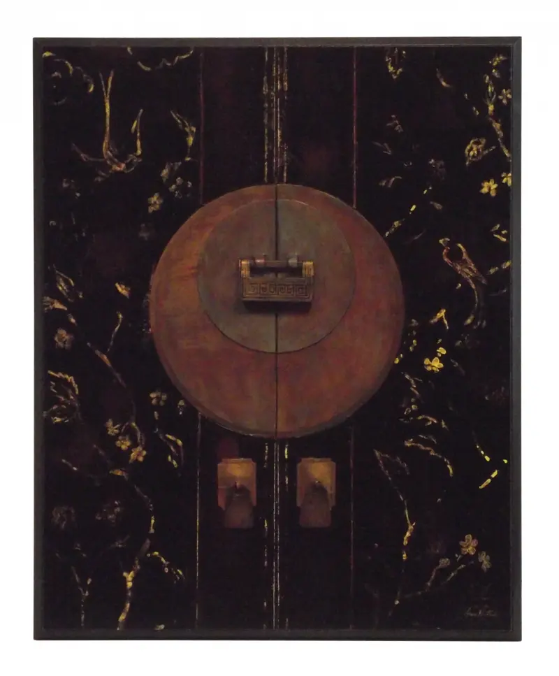 Obraz Orientalne okucie mebla na płycie 41x51 cm