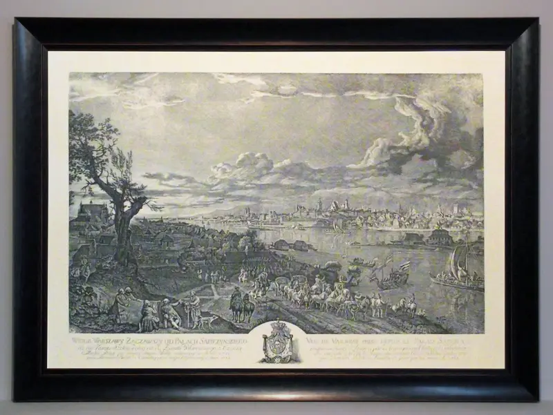 Obraz Panorama Warszawy w ramie 100x70 cm