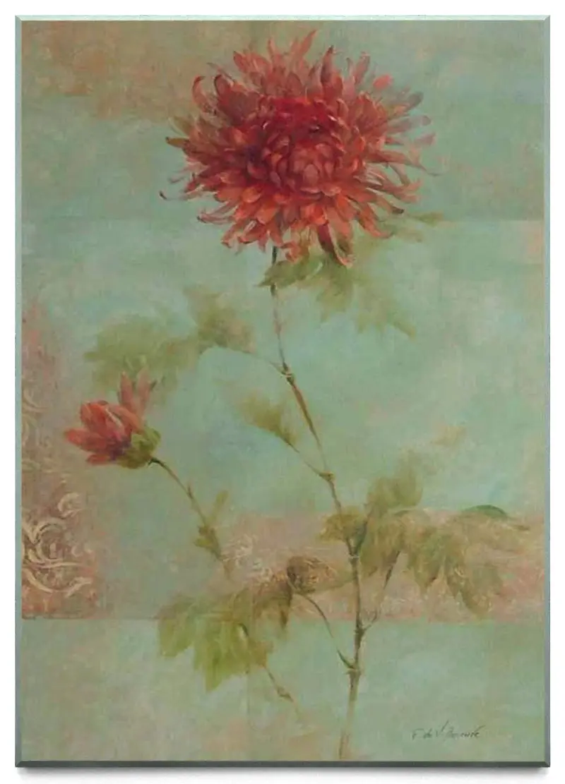 Obraz Pastelowe Chryzantemy na płycie 51x71 cm